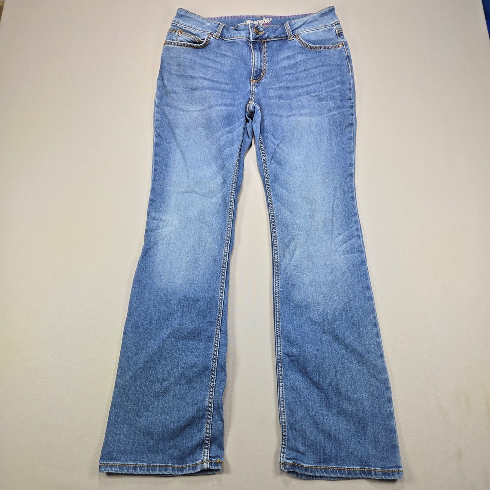 Wrangler Boot Cut Jeans Western Stretch Medium Wash Blue Womens 13/14 x 32